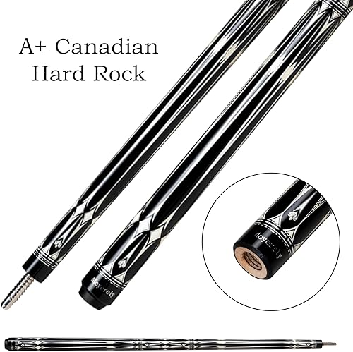 Miniatura 26 de Taco de piscina de fibra de carbono,Palo de taco de desviación baja de 0.465 in/0.492 in, palo de piscina profesional con estuche