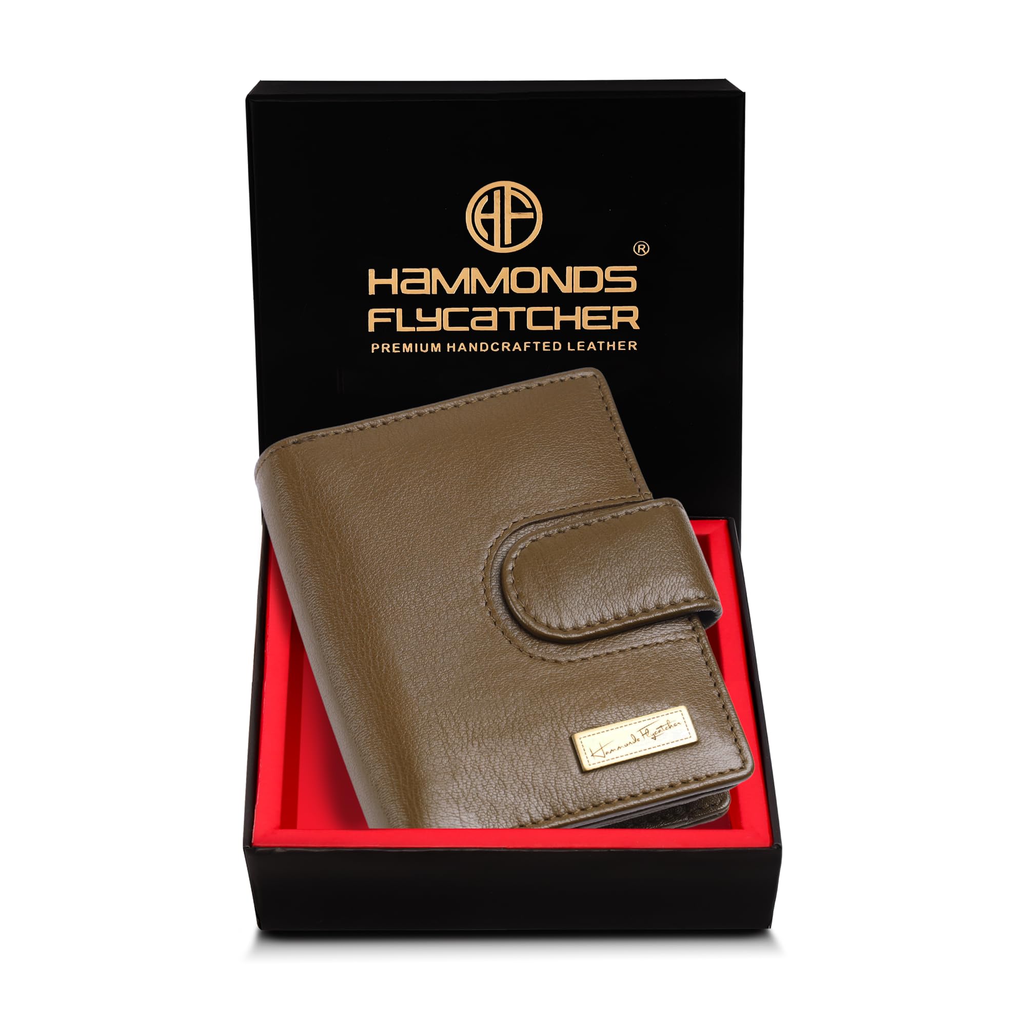hammonds flycatcher Leather Ladies Wallet for Woman with 10 Card Slots - Clutch Purse for Women Wallet with Zipper Pocket, RFID Protected Purse for Woman - Brushwood-picture-33