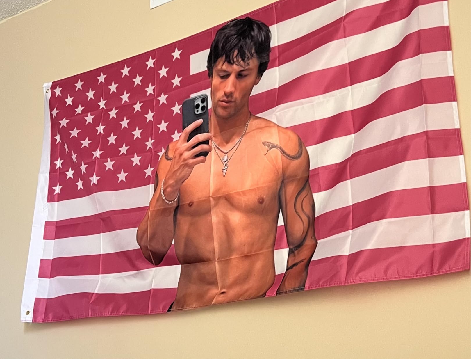Custom American Tapestry Flag with Picture photo review
