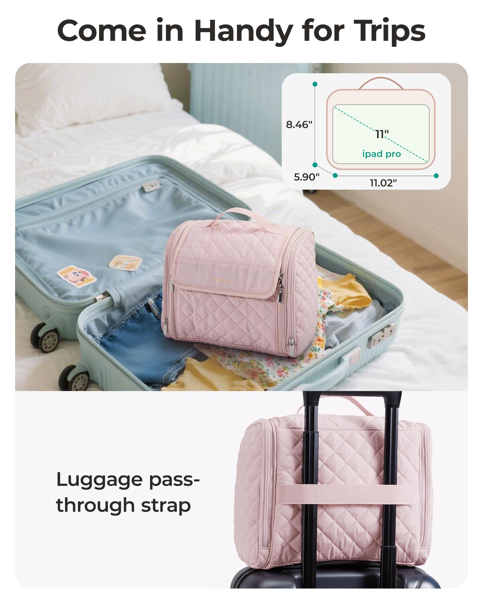 BAGSMART Hanging Travel Toiletry and Cosmetic Organizer