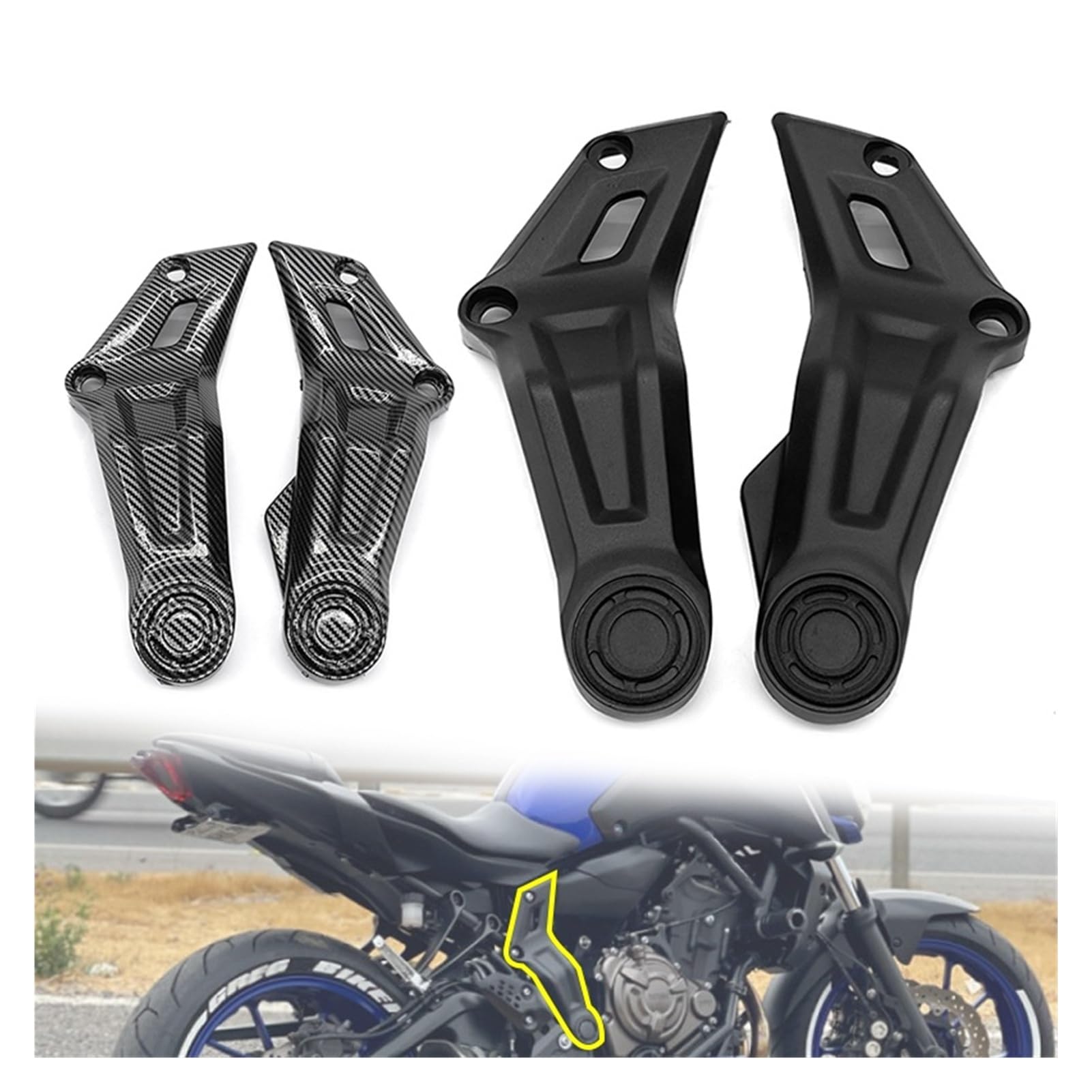 Compatibile con YAMAHA MT-07 FZ-07 2021-2024 | Accessori per motociclette Pannello laterale del motore Coperchio laterale della cassa(Unpainted-Left)