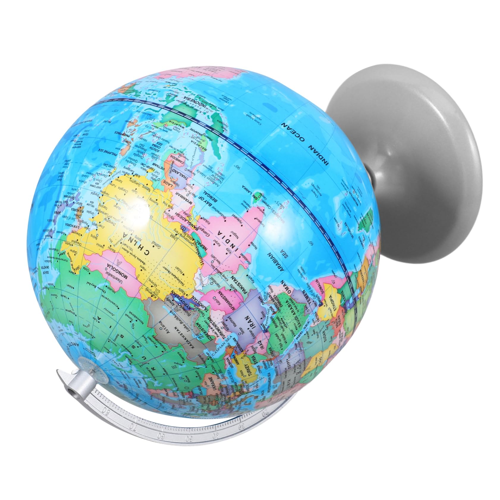 Didiseaon Mini Globe Didattico Interattivo per Bambini 4-12 Anni, Mappamondo 20 CM in Ferro Base Stabile, Globo Educativo per Studenti a Casa e Scuola