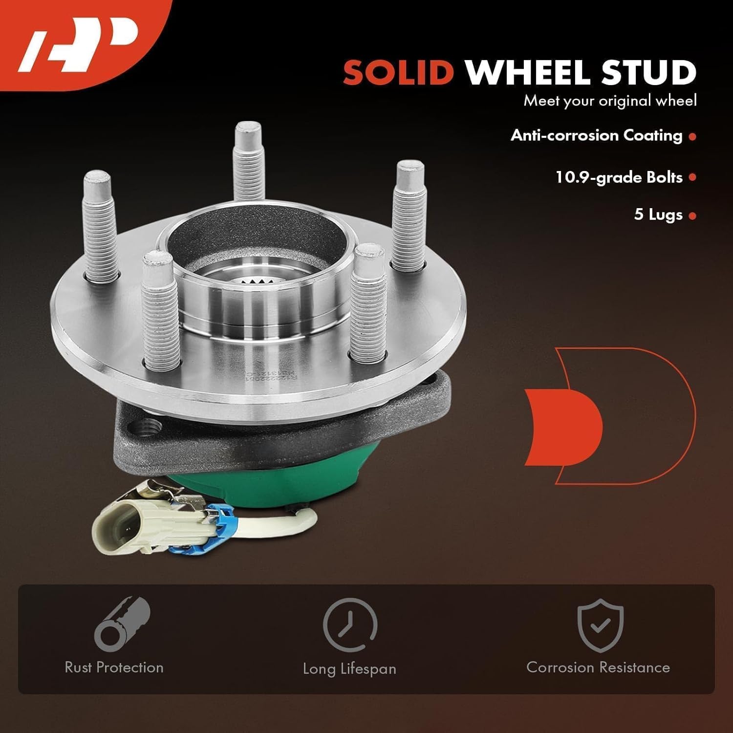 A-Premium 2 x Front Wheel Bearing Hub Assembly Compatible with Chevy Impala Monte Carlo Uplander, Buick Century Lacrosse Regal, Cadillac DeVille DTS, Pontiac Grand Prix, with ABS & 5-Lug - Image 7