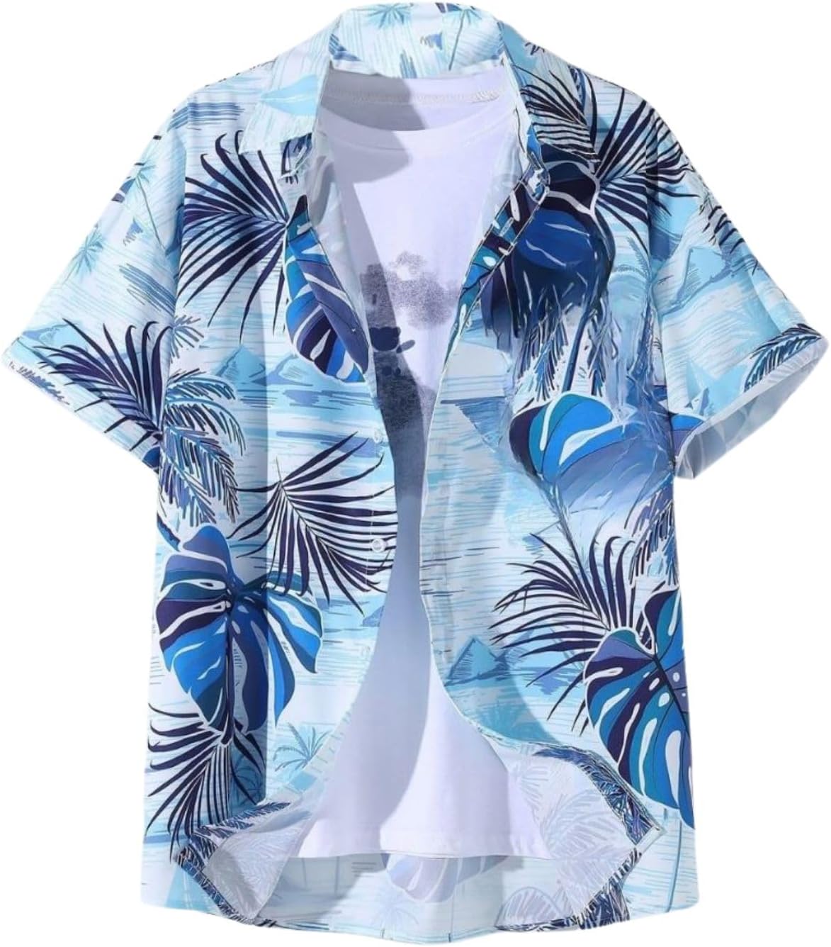 - Men’s Tropical Printed Shirt | Hawaiian Beach Wear Summer Shirt for Men | Lightweight Breathable Casual Half Sleeve Button Down Shirts | Vacation Resort Wear Stylish Palm Leaf Print Shirt's