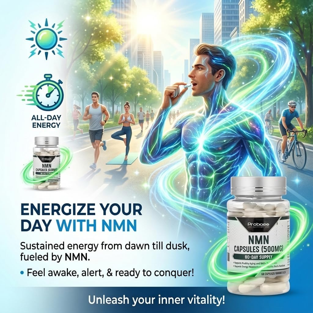 Probase Nutrition Longevity Pure NMN Capsules 60 Count (500mg Each) - Ultra-Pure, Fully Stabilized, Pharmaceutical Grade NMN to Boost NAD+, Nicotinamide Mononucleotide Capsules (Packaging May Vary) - Image 9