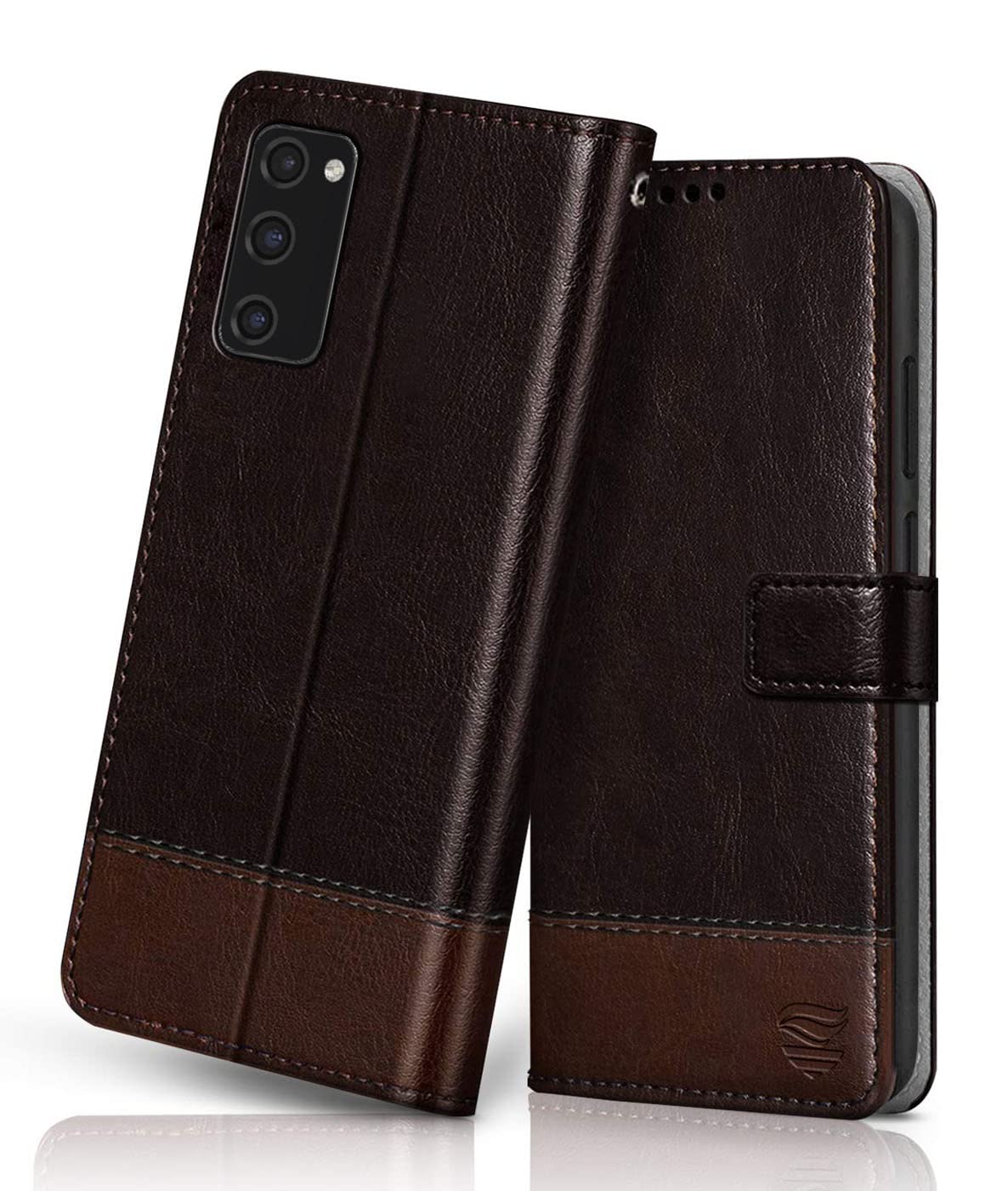 FLIPPED Vegan Leather Flip Case Back Cover for Samsung Galaxy S20 FE | S20 FE 5G (Flexible, Shock Proof | Hand Stitched Leather Finish | Card Pockets Wallet & Stand | Coffee with Brown) (B09KCJWDS4) Amazon Price History, Amazon Price Tracker