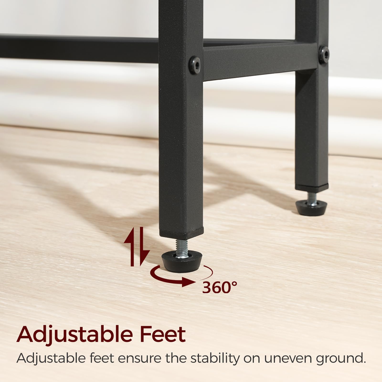 MAHANCRIS Mesa de Entrada Doble de 100 cm, Table Console con 2 Enchufes y 2 Puertos USB, Consola Auxiliar Pequeña, Mesa para Pasillo con Estantes, para Pasillo, Vestíbulo Marrón ACTHR115UE01