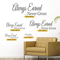Vista 2 de Always earned, never given. - 0223 - Home Decor - Wall Decor - Earned