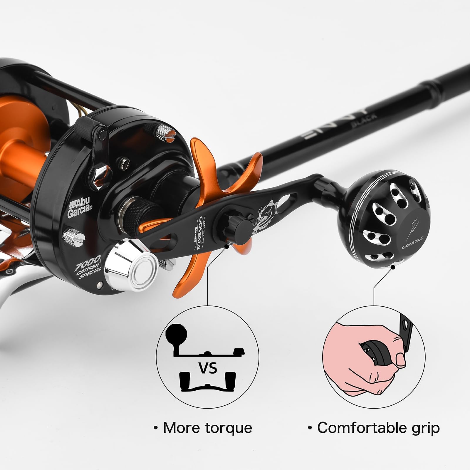 GOMEXUS Power Handle Compatible for Abu Garcia Catfish Special C C3 7000 Fishing Reel : Sports & Outdoors