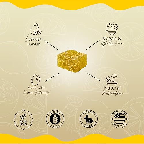 Miniatura 6 de Amazing Botanicals Zesty Lemon Kava Gummies - 250mg per Gummy - Vegan, Gluten-Free - 30 Gummies
