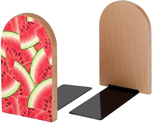 Miniatura 7 de Grunge - Sujetalibros decorativos de madera para estantes, habitación de los niños, oficina, hogar, libros, DVD, 1 par2 piezas (5 x 3.1 pulgadas)