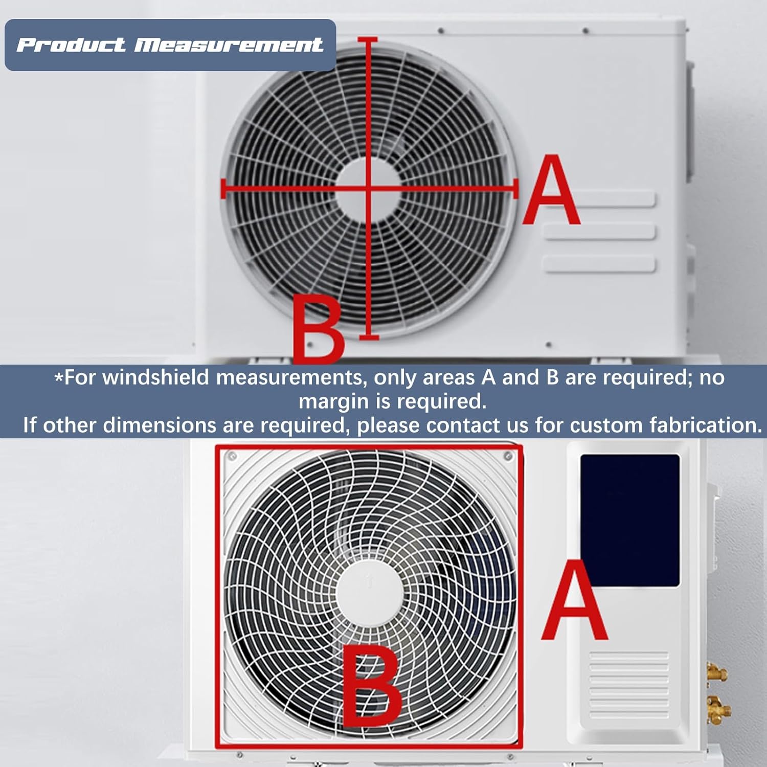 Outdoor AC Deflector, Galvanized Steel Vent Cover, Wind Guide Baffle for Air Conditioners, Prevents Direct Blowing, Durable Outdoor Unit Shield, HVAC Accessory