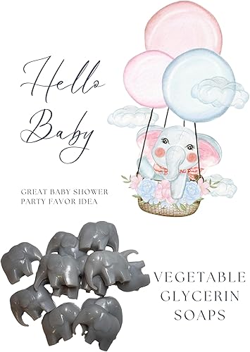 Miniatura 3 de Elephant Soaps for Baby Shower Favors or First Birthday Party 20 Pack (gray)