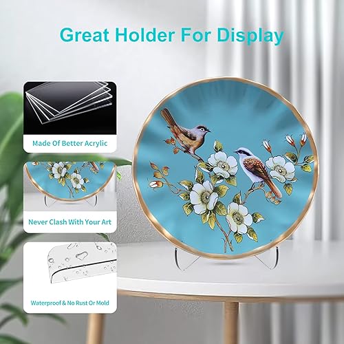 Miniatura 6 de Boloyo Soporte de placa acrílica en ángulo de 60 grados, 2 caballetes de exhibición de acrílico transparente de 4.5 pulgadas, soporte transparente