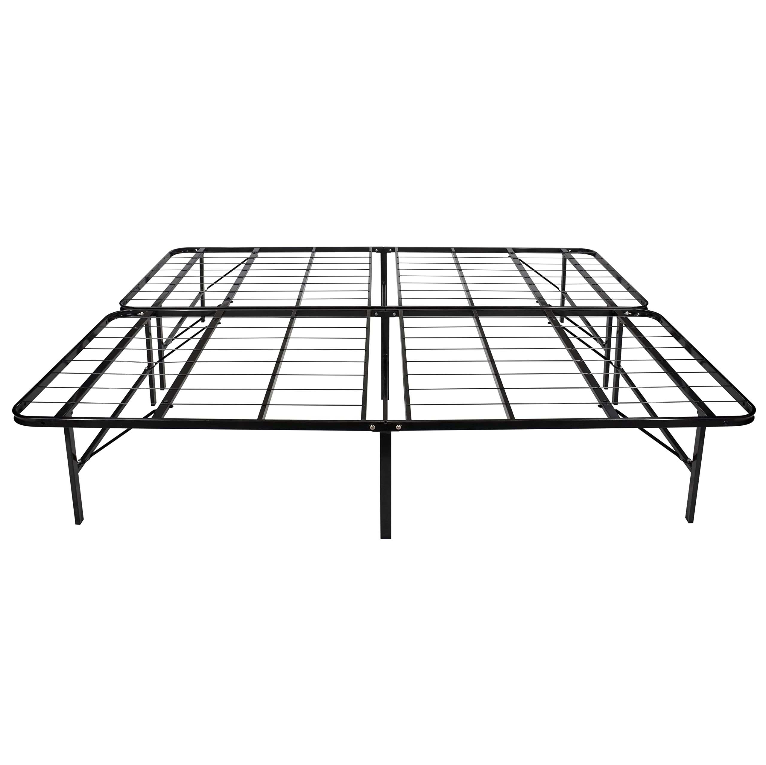 i-flair Metallbett Klappbett 140x200 cm Letto, platzsparendes und langlebiges Faltbett/Gästebett auf Füßen mit Stauraum – alle Größen
