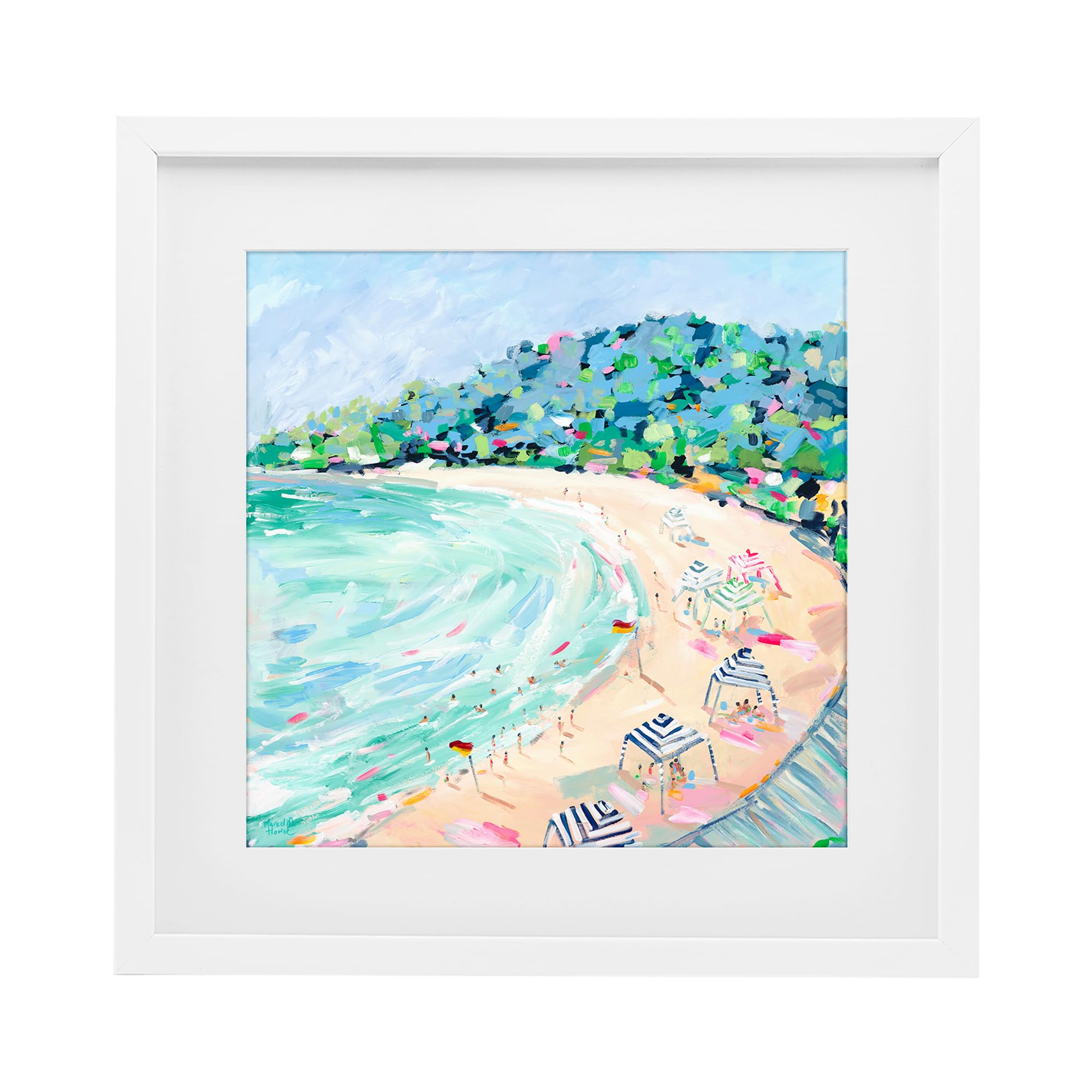 'Good Times Noosa Beach'| Framed Print Under Glass