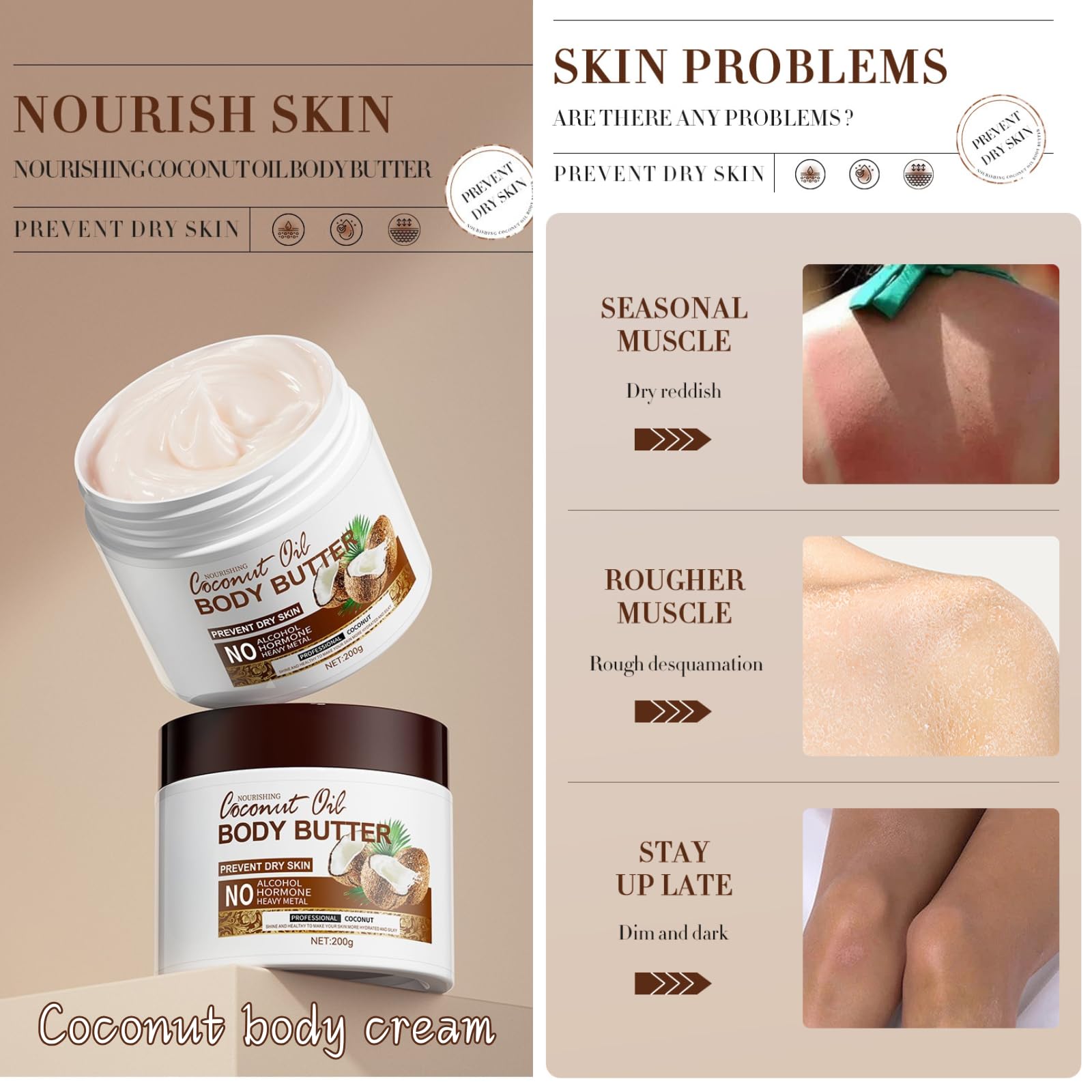 Coconut Body Butter & Face Serum Duo, 100 g (Pack of 2) - Image 3