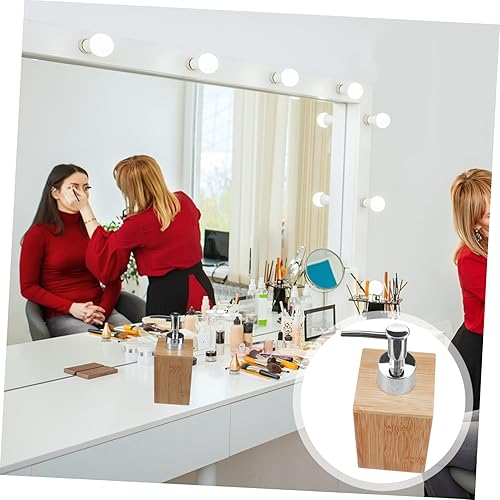 Miniatura 9 de Zerodeko Dispensador de jabón de madera 2pcs Bomba de llenado de botellas de mano Fregadero de bambú Botellas de bomba de bambú