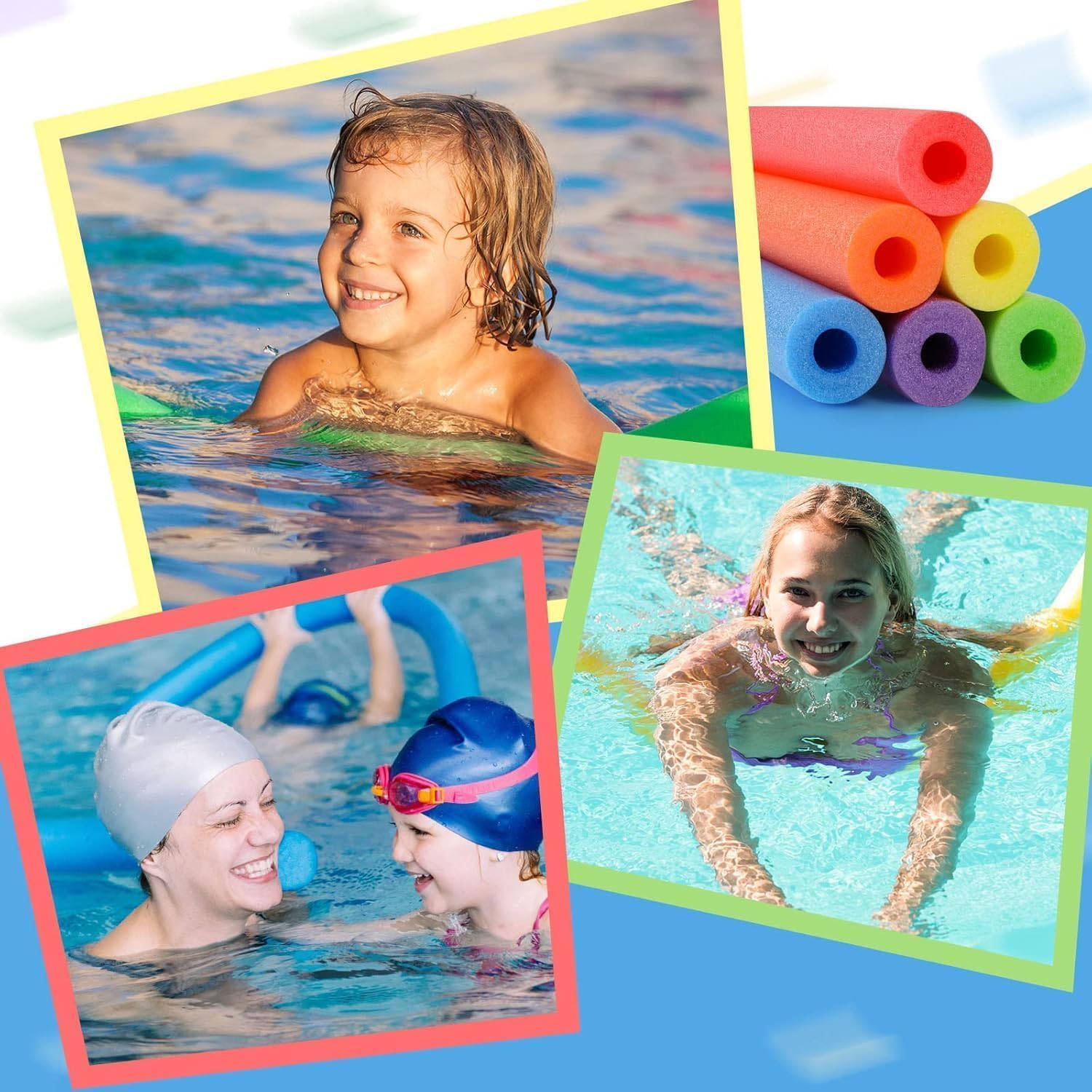 Set of 2 Foam Pool Floats Floats Floats for Craft Projects, Multi-purpose, 120 x 6 cm