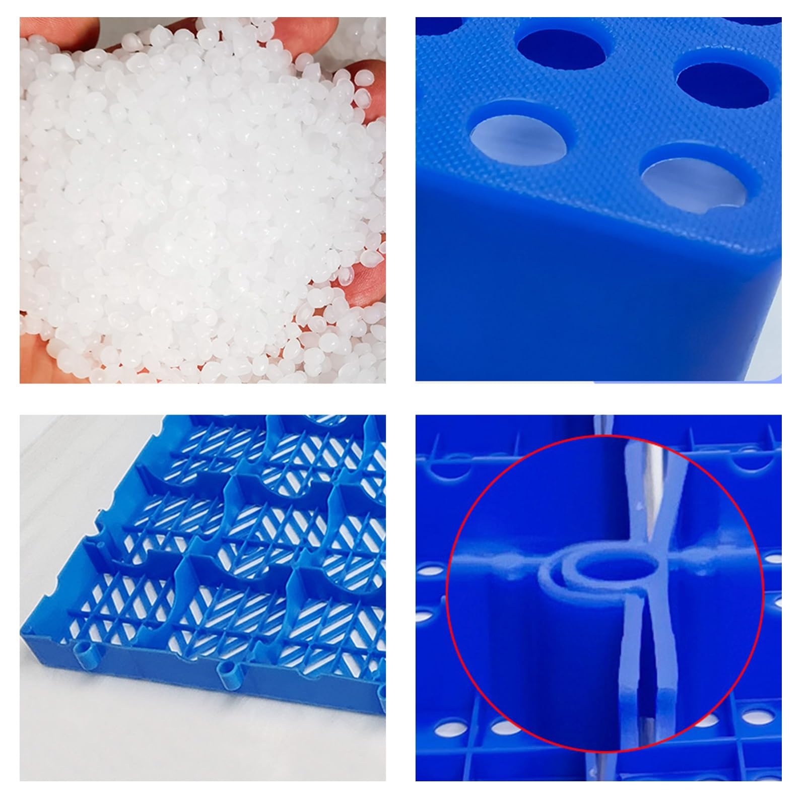 Pallet in Plastica Bancale Plastica da Pavimento Impermeabile Cuscinetti per Spedizione Impilabili Pallet di Stoccaggio Traspirante per Supermercati Magazzini Garage Scantinati(60x60x5cm)