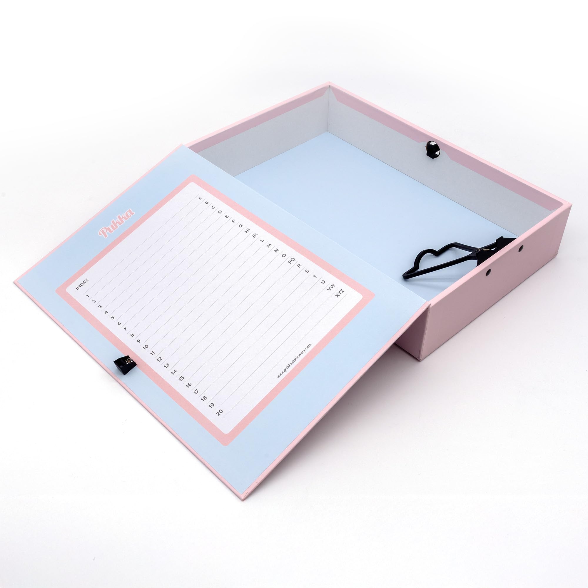 Pukka Pad Cajas de archivo de papel pastel - Paquete de 4 cajas de archivo con clip de resorte interno, cierre de presión para almacenamiento de documentos de alta capacidad, capacidad de 70 mm, se