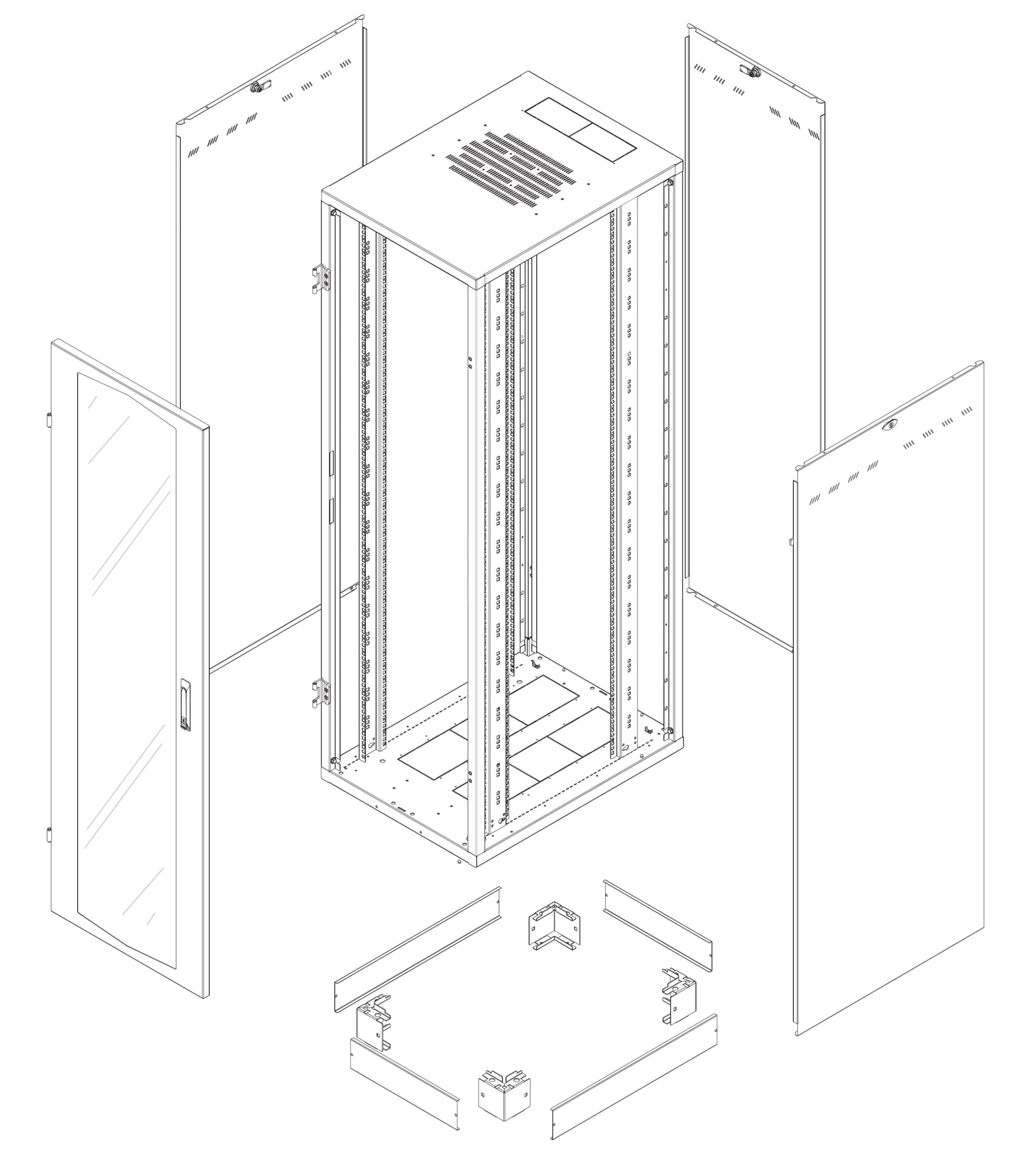 Intellinet 161057 Armadio Rack NextGen 19" 600x800 33U Nero Nero