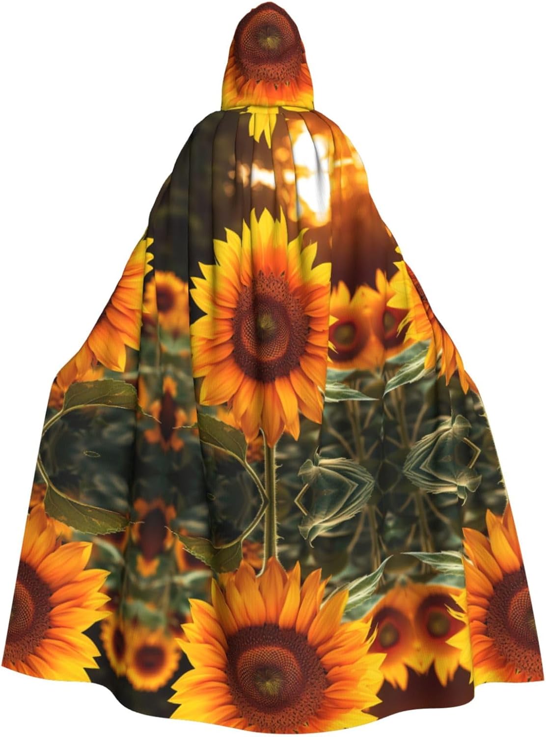 SSIMOO Beautiful Sunflower 1 Eye-Catching Cosplay Costume Cape for Women - Unisex Vampire Cloak for Halloween.