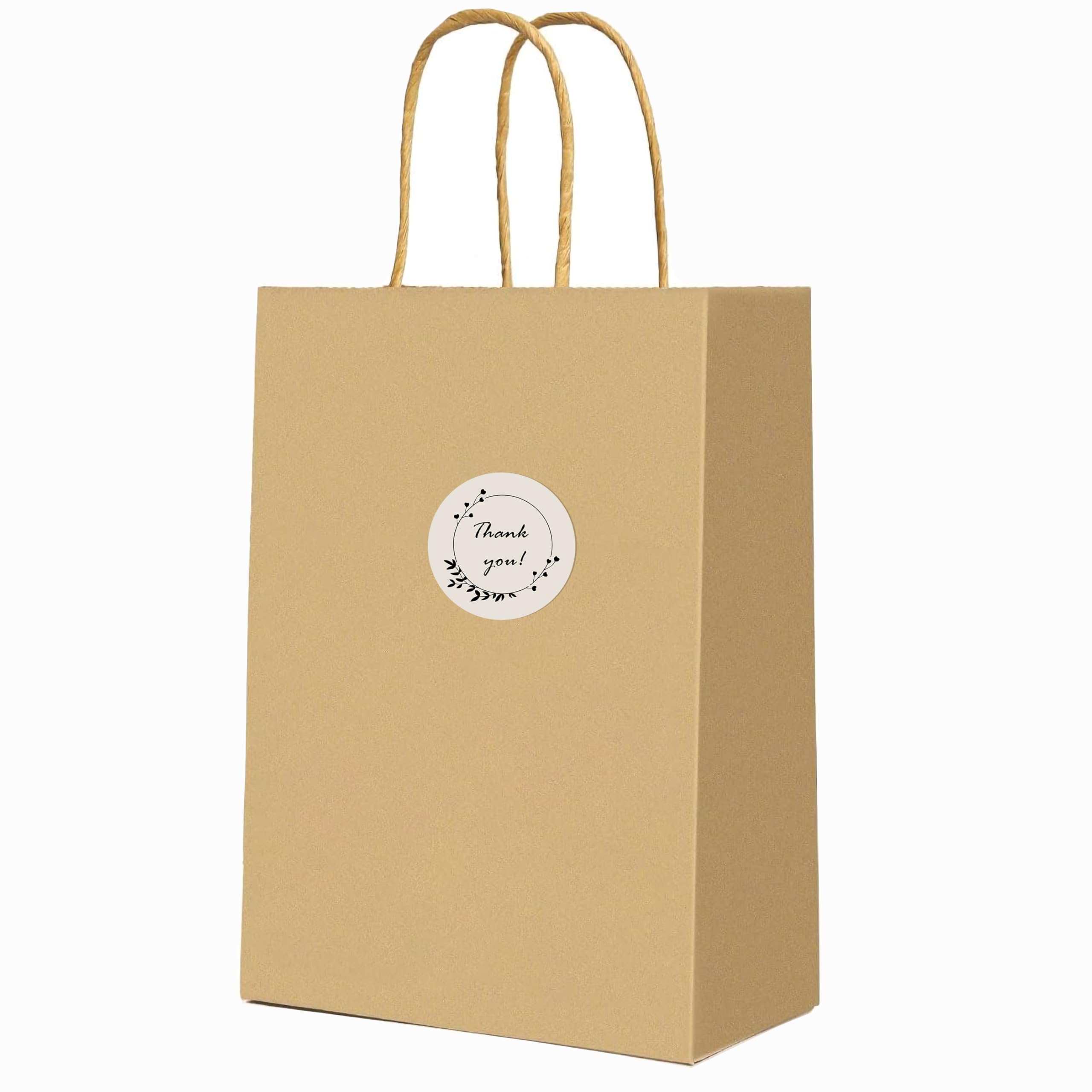 Bolsas papel kraft con asas reforzadas pack 60 bolsas medianas que no se rompen con el peso 8