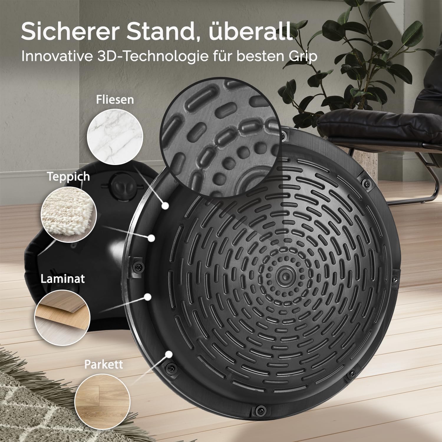 Wobble Ergonomischer Sitz- & Stehhocker [ORIGINAL] – Höhenverstellbarer Bürohocker & Stehhilfe mit Wipp- & Wackelfunktion, Arbeitshocker zur Vorbeugung von Rücken- und Nackenschmerzen