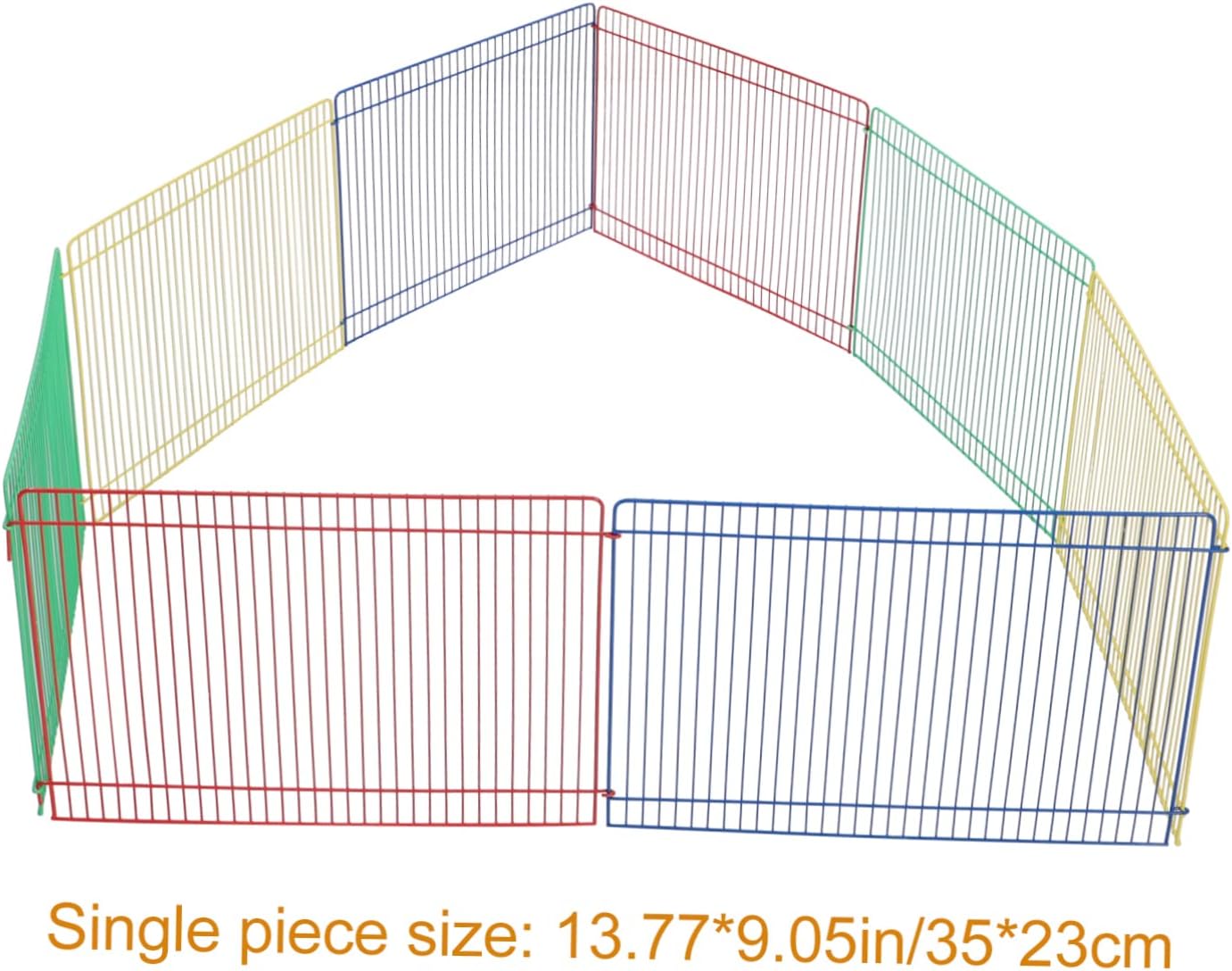 NOLITOY 8pcs Hamster Bunny Playpen Pieces Wire Cage Exercise Fence Small Pet Toys for Guinea Pig Hamster