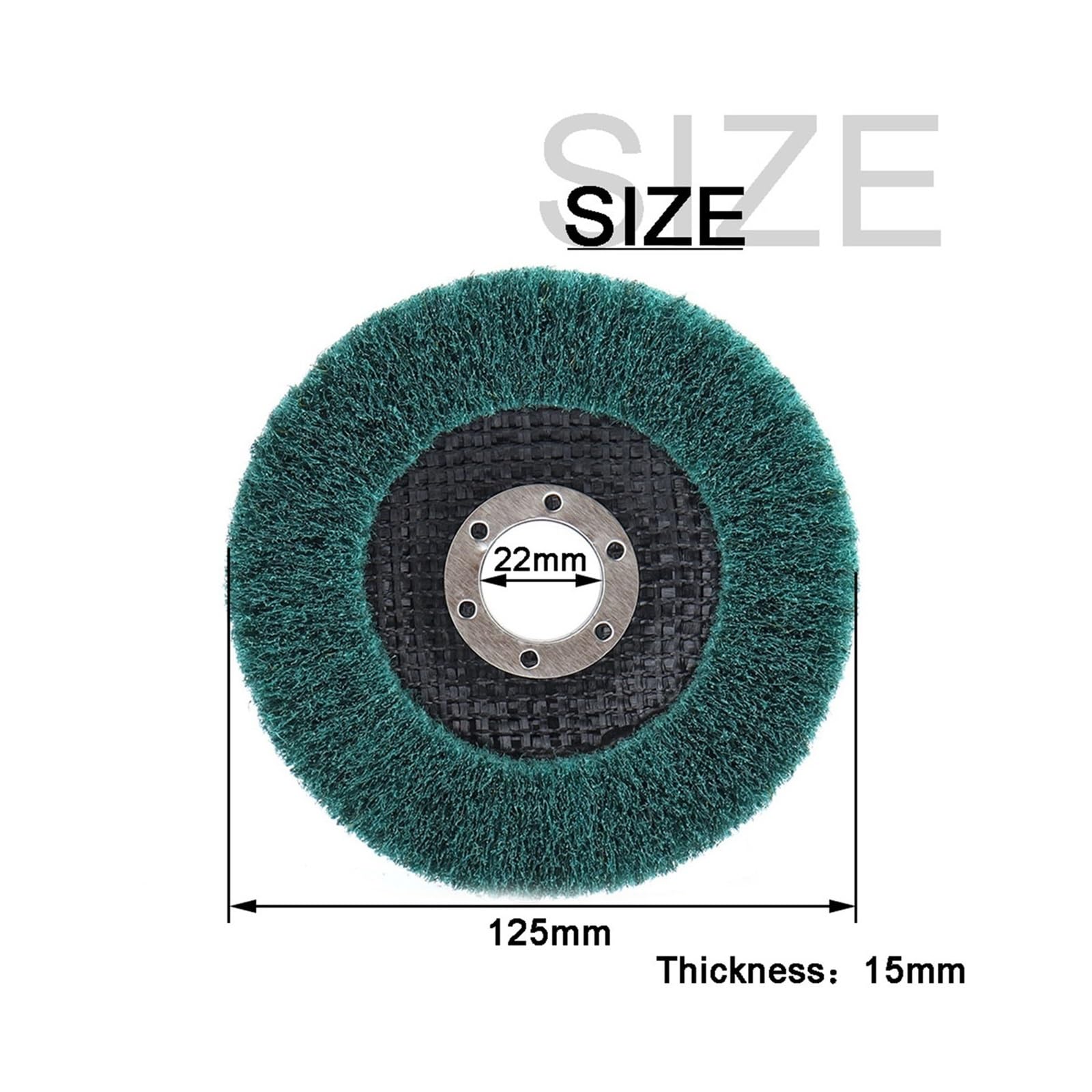 Nylon-Fächerscheibe 5 Zoll, 125 x 22 mm für Winkelschleifer