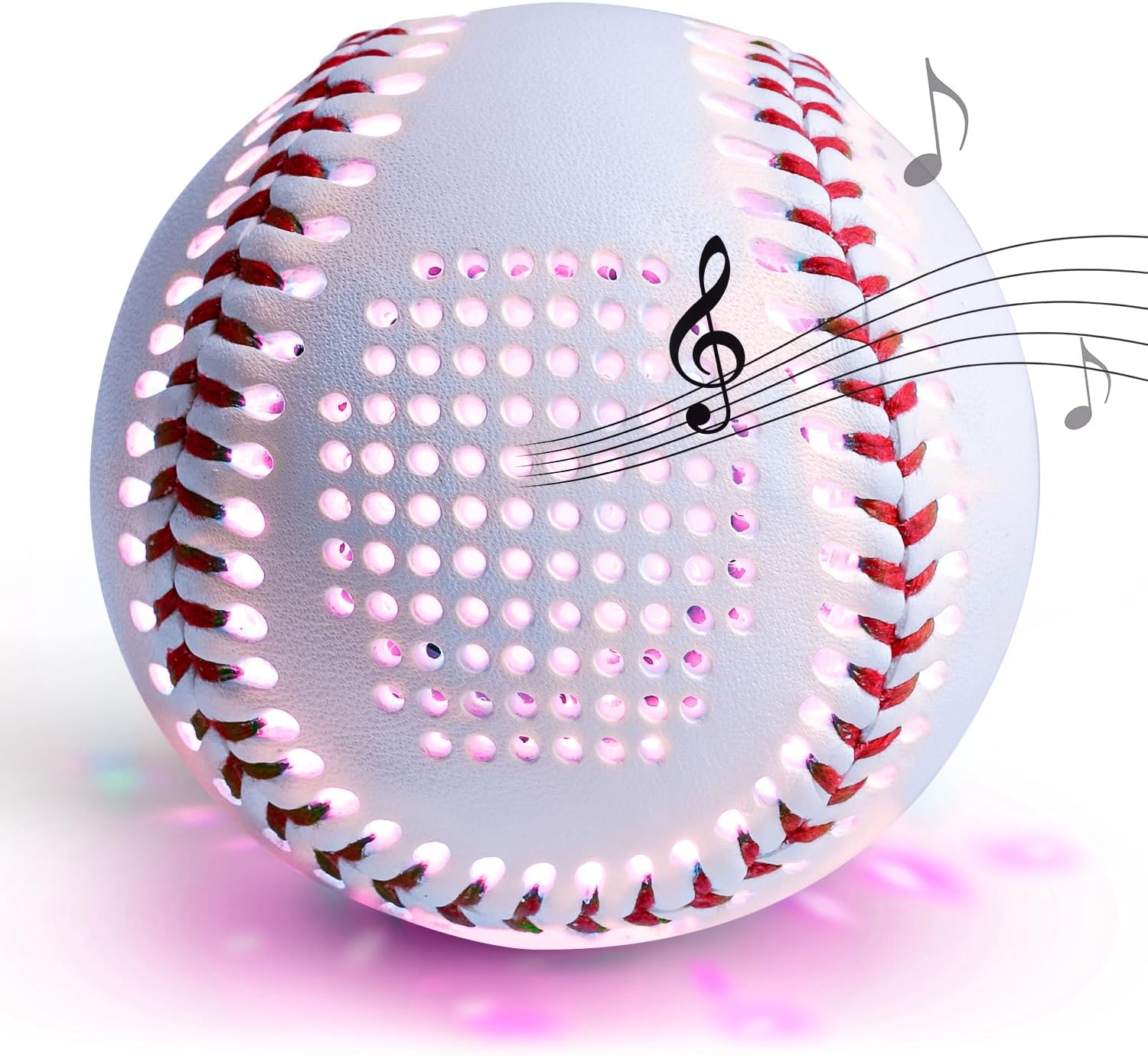 Bluetooth Speaker Baseball, Glow in The Dark LED Baseball with Music Sync Light, Rechargeable Sports Gear for Baseball Fans, Night Game Camping Backyard