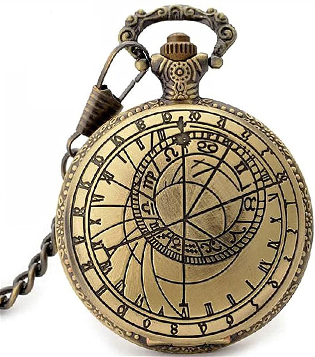 Reloj de bolsillo vintage con diseño analógico antiguo y acabados retro de alta calidad