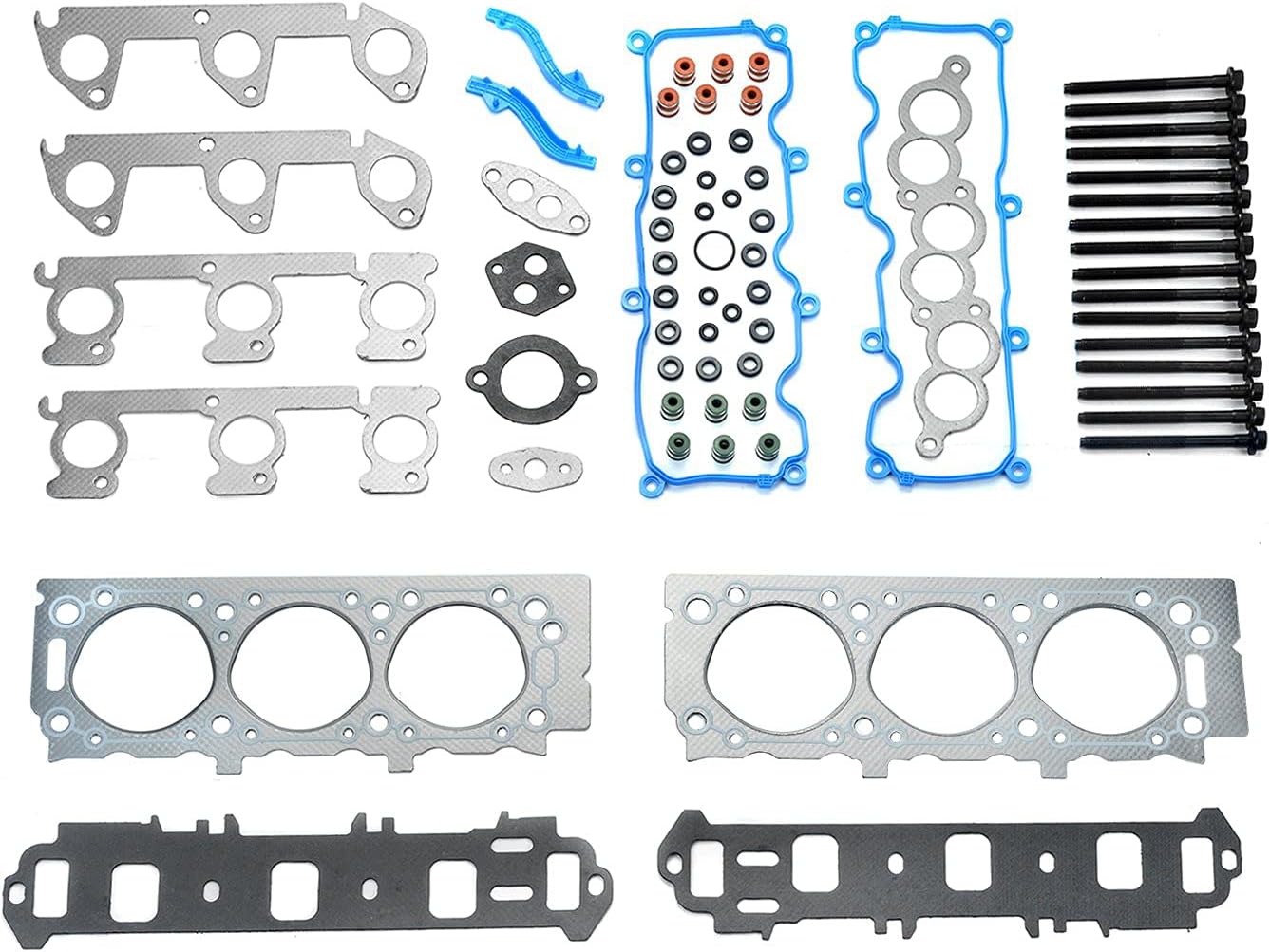 LIMICAR Cylinder Head Gasket Set with Head Bolts for 1998 1999 2000 2001 Ford Ranger Mazda B3000 3.0L V6 HS9902PT ES72174