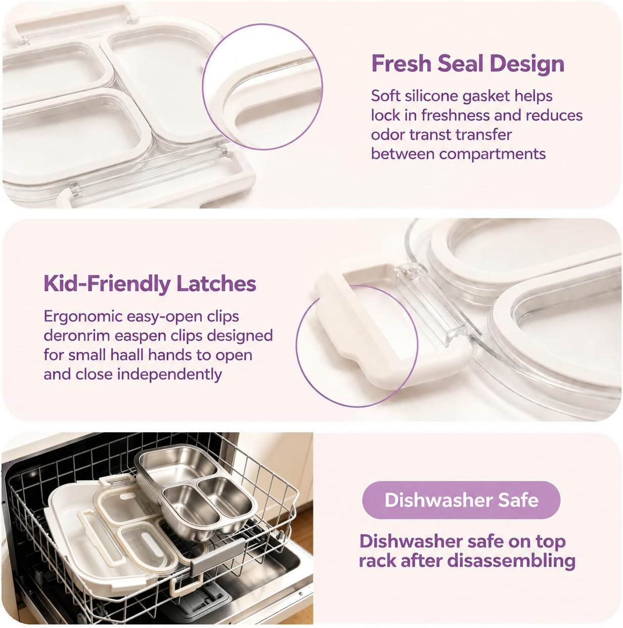 Stainless Steel Lunch Box Kids Adults
