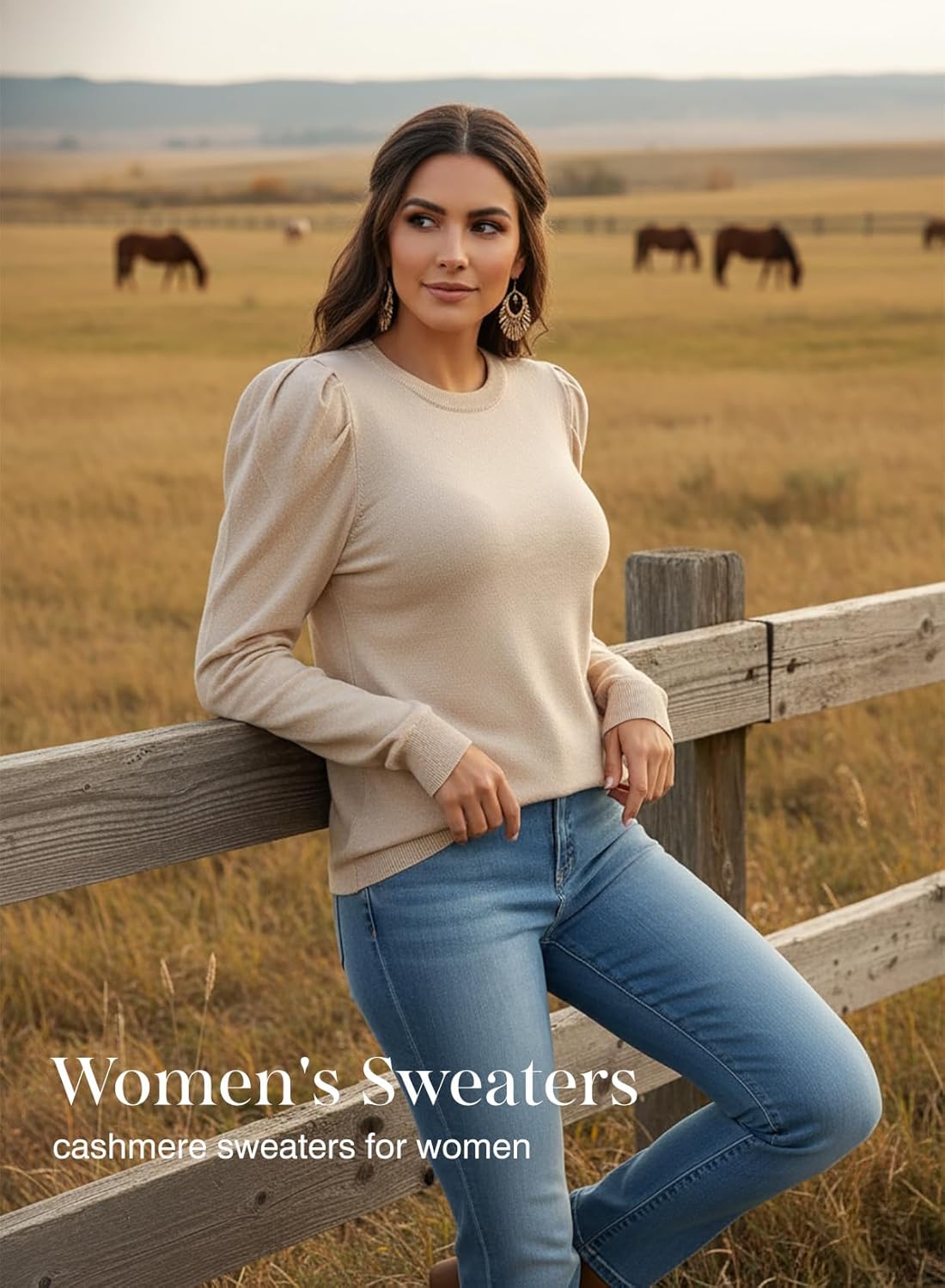 Dokotoo Women's Sweaters 2025 Long Sleeve Crewneck Casual Tops Lightweight Wool Pullover Jumper Shirts - Image 2