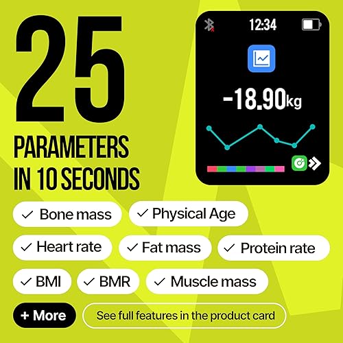 Miniatura 2 de Báscula profesional inteligente de 25 métricas para peso corporal con IMC, grasa corporal, masa muscular, báscula digital de composición de peso