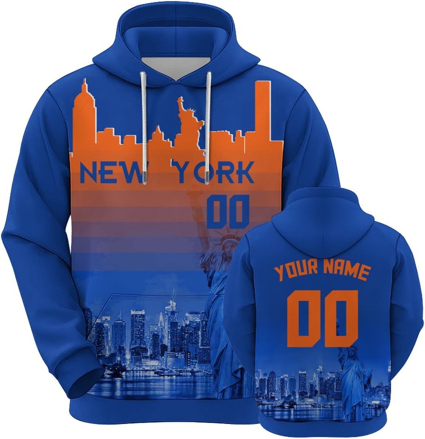 Custom Basketball Hoodies City Night Skyline Sweatshirts Pullover Personalized Name Number Fans Gifts for Men Women Youth