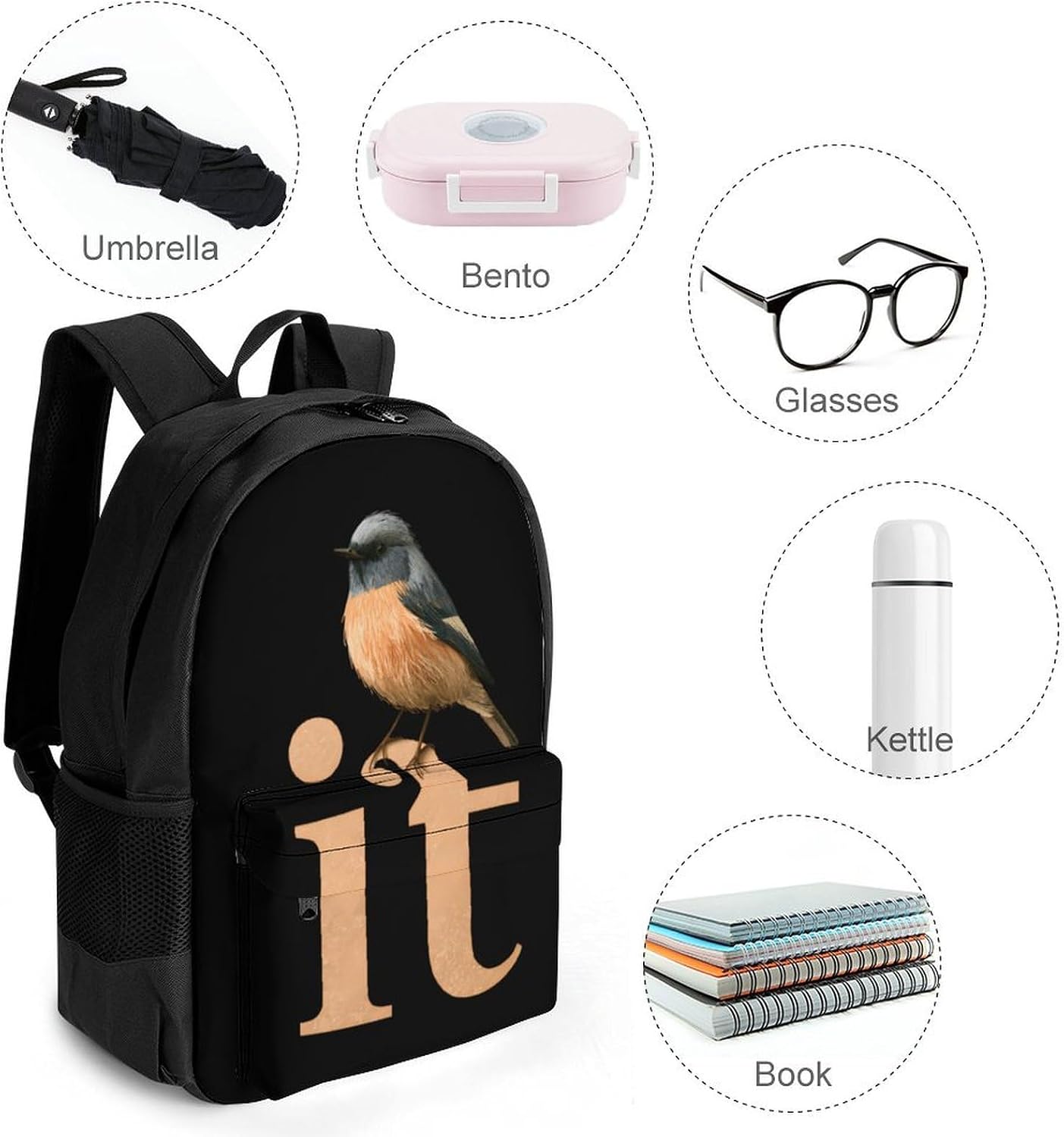 Bird Perched On IT Backpack Lightweight Backpacks Work Bag