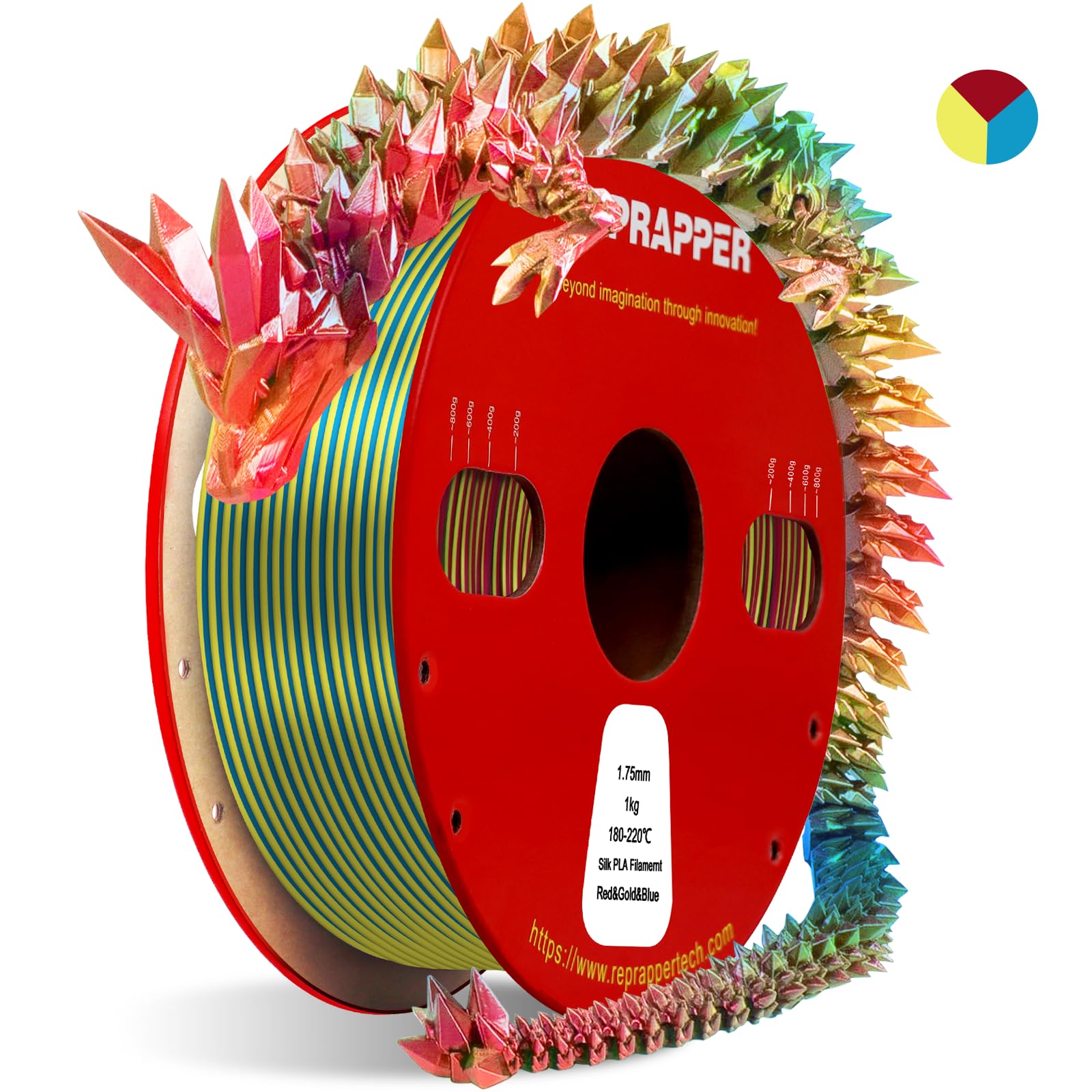 Dual Color PLA Filament - 4 Assorted Spools -15