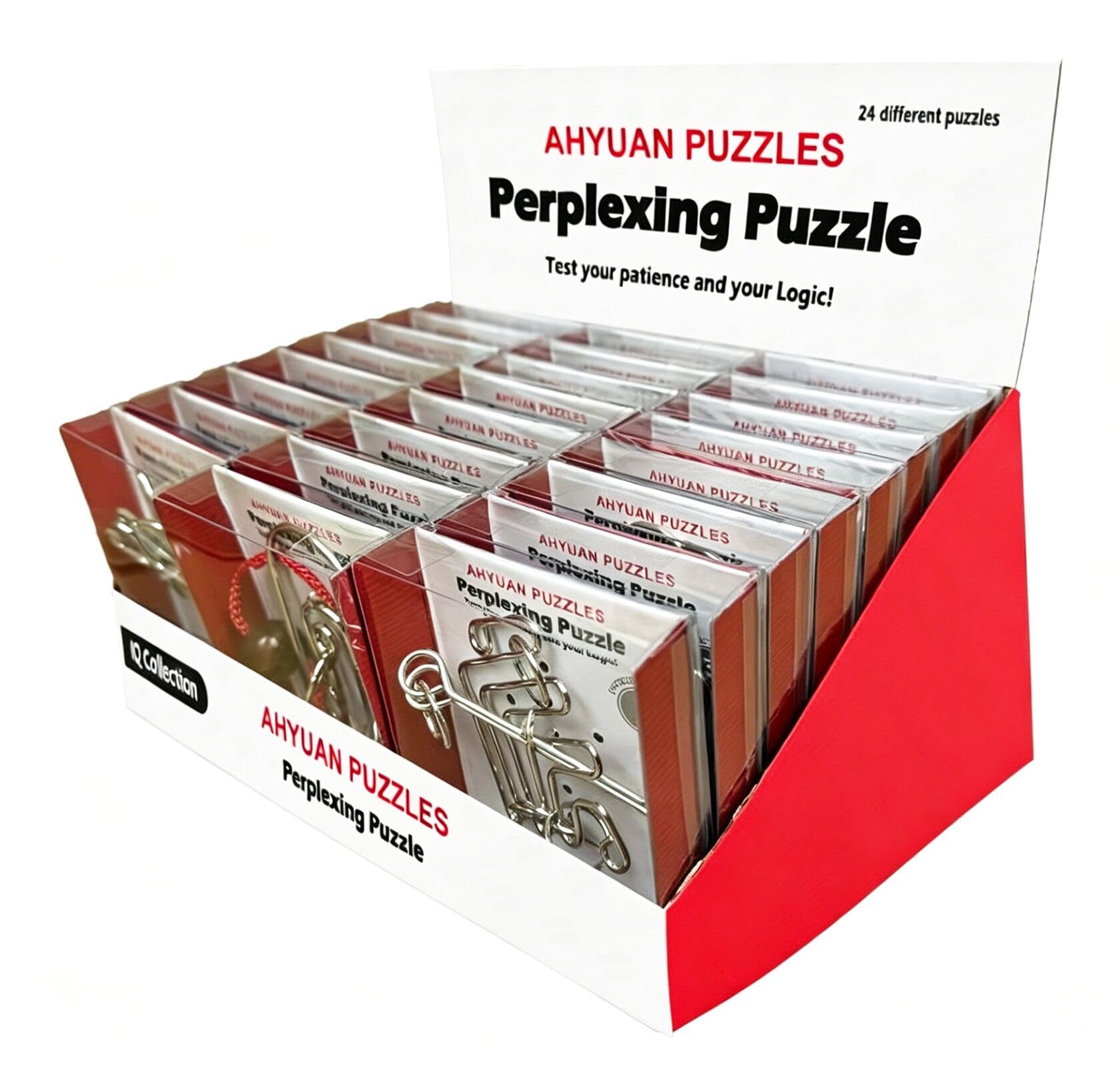Amazon.com: AHYUAN 24 Packs Large Metal Wire Puzzles Brain Teaser