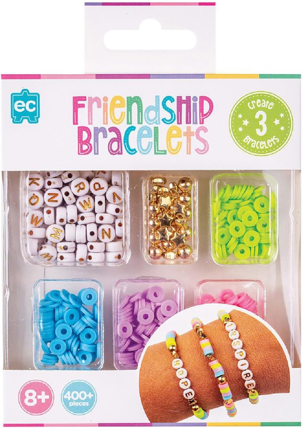 Educational Colours Create 3 Friendship Bracelet Set, Pastel
