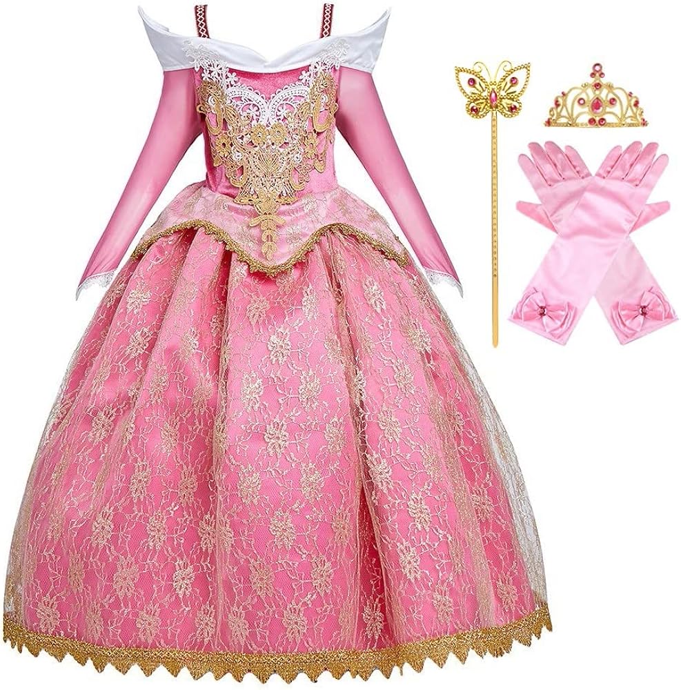 Aurora Inspired Dress, Sleeping Beauty Dress, Pink Princess Dress, Aurora Costume, Princess Birthday Dress, Aurora Birthday Party Dress - UK