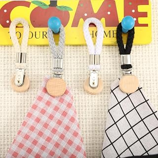 2pcs Multifunctional Stainless Steel Towel Clips, Wall-Mounted Home Organizer Hooks, Suitable for Bathroom, Kitchen, Black