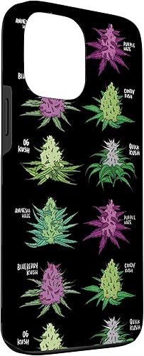 Miniatura 3 de iPhone 13 Pro Max Patrón de malezas Tipo de marihuana Stoner Marihuana Hoja de cannabis Caso