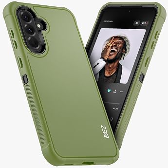 BEZ Mobile Phone Case for Samsung Galaxy A56 5 G Robust Heavy Duty Case Military Grade Dustproof Non-Slip Durable Protective Case for Samsung A56 5 G Dark Green