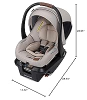 Vista 8 de Asiento de bebé para coche Mico™ Luxe+ de Maxi-Cosi: Asiento de bebé para coche con base y función versátil de portabebés, Desert Wonder Negro