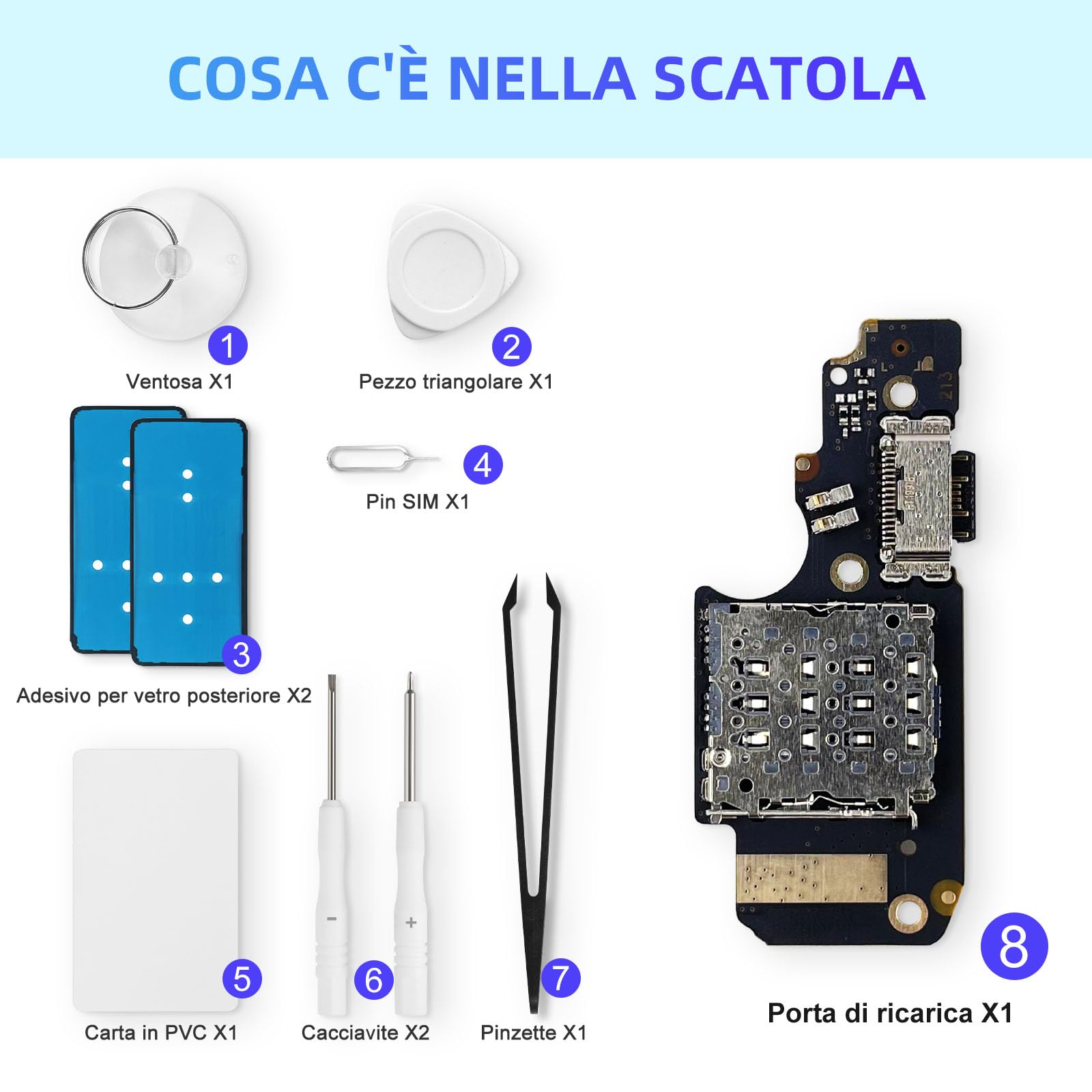 Eonpam Dock ricambi per Poco F3/Xiaomi Mi 11i Connettore di Ricarica Porta Caricatore Port Microfono Audio Jack + Kit di Riparazione Sostituzione