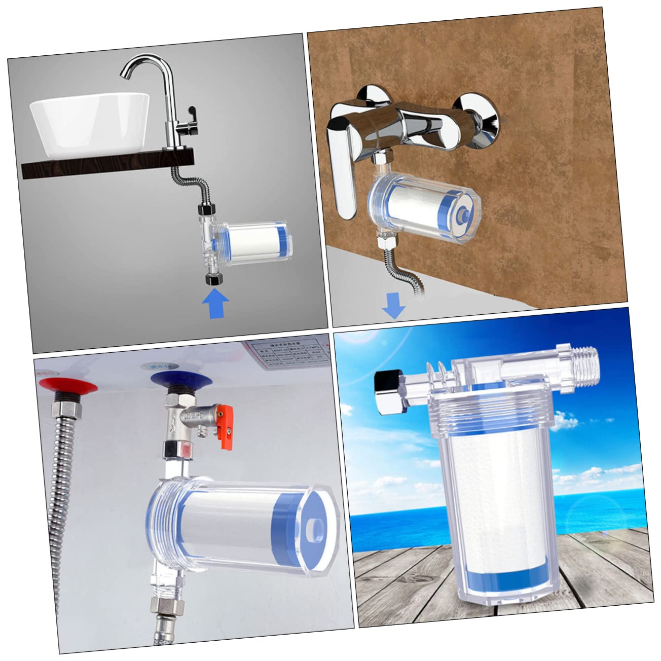 2 Pezzi Filtro Depuratore D'acqua Doccia Addolcente Depuratori In Filtri Purificatore Per Ugelli Doccia Macchina Per La Depurazione Dell'acqua Blue Addominali