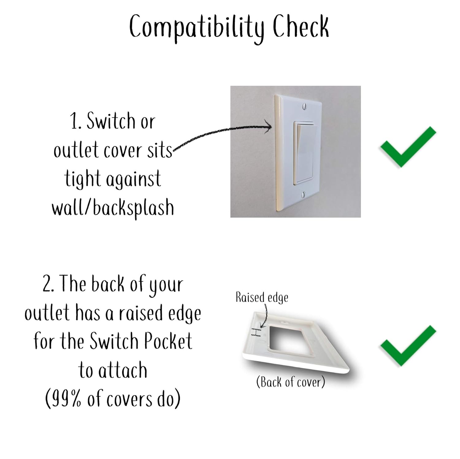 The No Screwups Switch Pocket Wall Organizer and Key Hook (White, 5-Pack): Installs in Seconds on Any Switch or Outlet with No Screws or Tape. Great for Bedrooms, Kitchens, Bathrooms, Garages, Offices